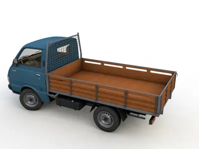 Toyota Hiace Pickup Truck 1977 Wood box 3D model