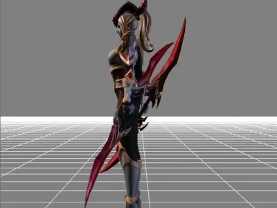 Karina Blood Moon Skin 08 Low-poly 3D model