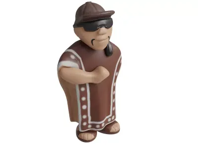 Small Chinese Guy Figure 3D model