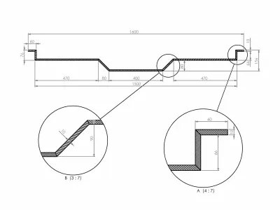 industrial table 3D print model