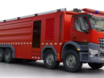 Mercedes Benz Form Fire Truck 3D model