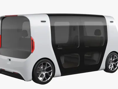 Self-Driving Shuttle Concept 2 3D model