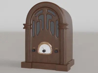Antique Vintage Radio - Low-poly PBR Low-poly 3D model
