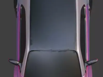 Futuristic Smart City Car 3D Model Low-poly 3D model