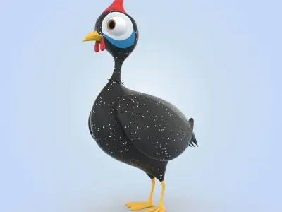 Guineafowls 3D model