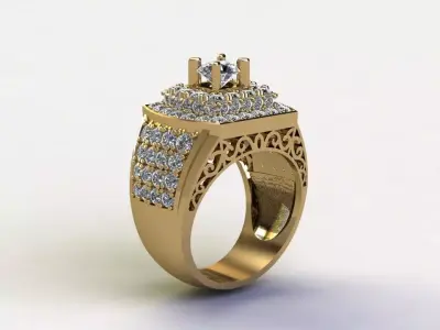 Man Ring Diamond popular in Asia R20 3D model