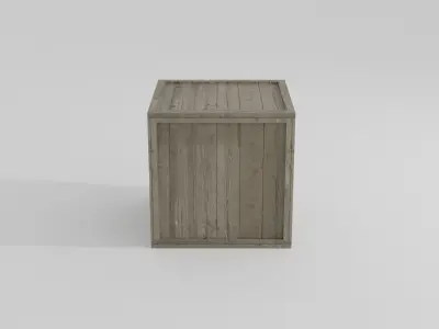 Wooden Crate Free low-poly 3D model