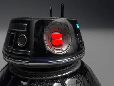 BB-9E star wars b - wing robot Low-poly 3D model