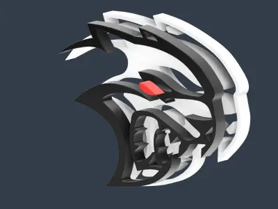 Dodge Hellcat Redeye Logo With Led  3D print model