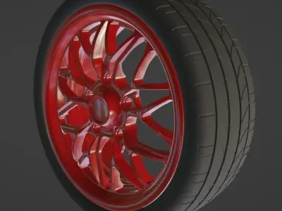 TIRE WITH RIM 3D model