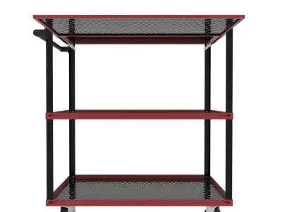 Workshop Service Trolley  with Open Shelving 3D model