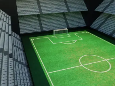 Soccer - Football Stadium Low-poly 3D model
