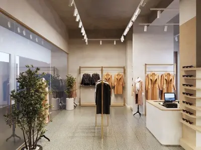 Luxury Clothes Store 3D Model Interior Scene 3D model