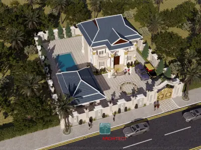 Classic Villa Low-poly 3D model