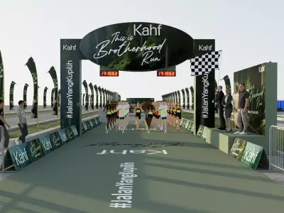 Event Fun Run Low-poly 3D model