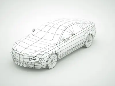 Generic Sedan v10 Low-poly 3D model