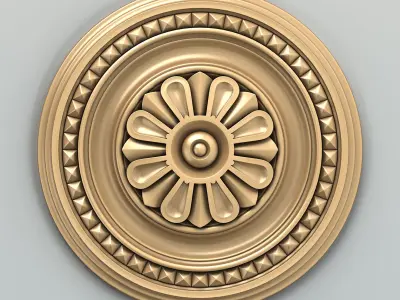 Round rosette 020 3D model