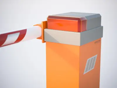 Road barrier 3D model