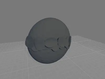 Metallic Disc I Wall Decor 3D model