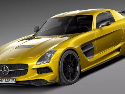 Mercedes-Benz SLS AMG Black 2013 3D model