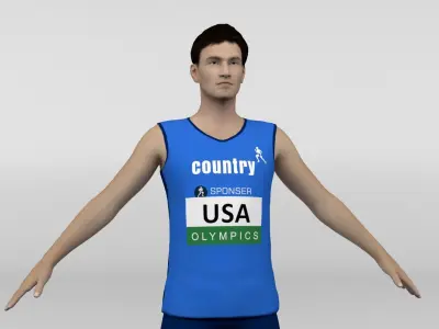 Athlete Runner 07 3D model