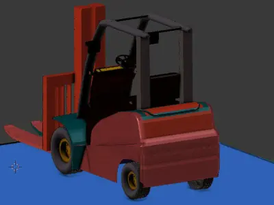 low poly clark forklift truck Low-poly 3D model