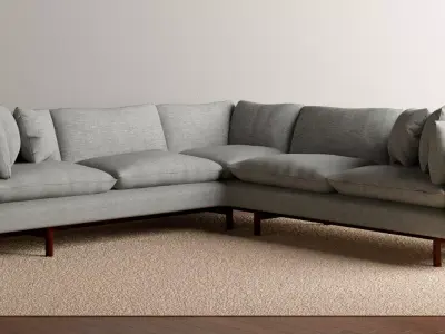 Suzan L- shaped Sofa 3D model