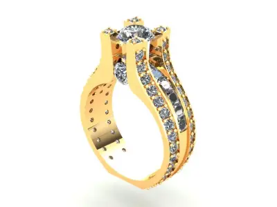 Queen Wedding Ring 367 3D print model