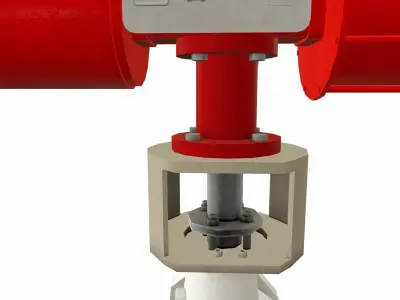 On Off Valve Extended Low-poly 3D model