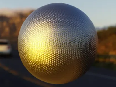 Diamond Knurl Metal Texture - Procedural PBR Shader Texture