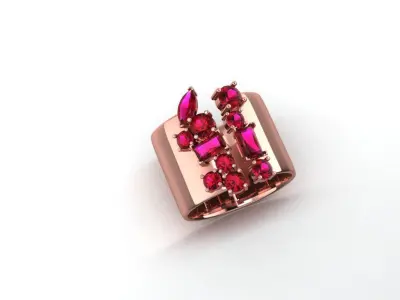 fashion ring 3D print model