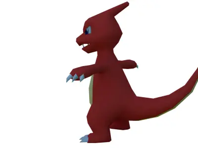 Charmeleon pokemon Low-poly 3D model