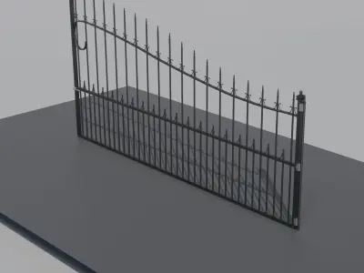Gate with Handle 3D model
