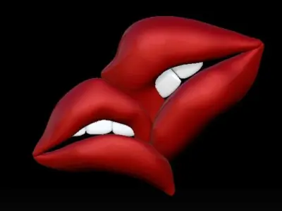 LIPS KISSING 3D PRINT MODEL 3D print model