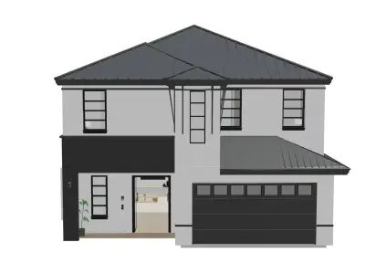 Sea Breeze Retreat Low-poly 3D model