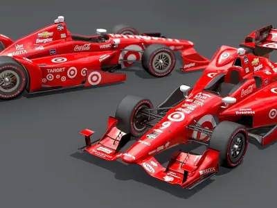 Dallara Open Wheel Car Chevrolet 2015 PBR Low-poly 3D model