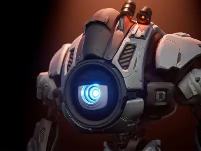 Heavy Bot for Unreal Engine 4 Low-poly 3D model