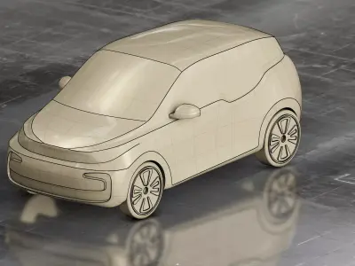 Printable Concept Car Low-poly 3D model