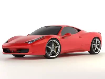 Ferrari 458 Italy Low-poly 3D model