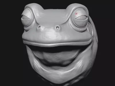 Frog sculpture 3D print model