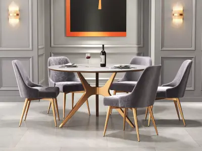 Luxury Dining Room Interior 272 3D model