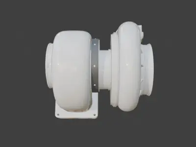 Harts Diesel Turbo charger Low-poly 3D model