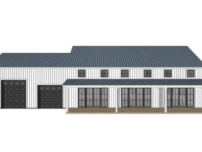 Barndominium House 033 -Archimple LLC Low-poly 3D model