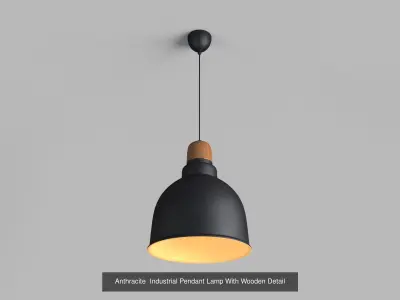 Anthracite Lamps Set 3D Model Collection
