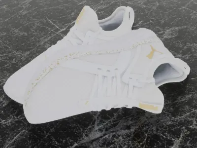 Puma 3D Shoes - White - Soft Ride Low-poly 3D model