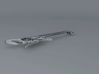 Strange body shape guitar Free 3D model