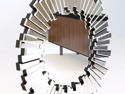 Avila Round Mirror 3D model