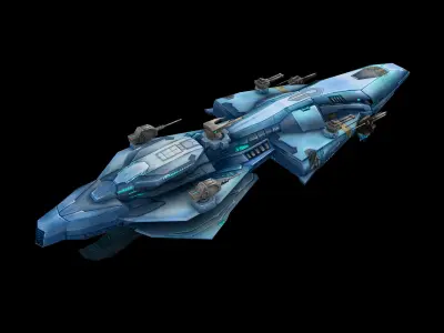 Battleship - medium ship 03 3D model