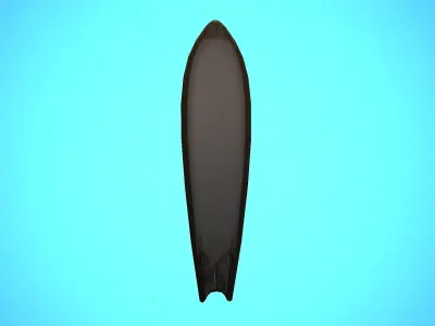 SURF BOARD 01 CARTOON STYLIZED Low-poly 3D model