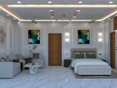 LUXURY BEDROOM INTERIOR DESIGN 3D model